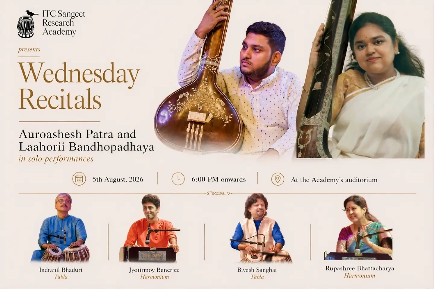 Auroashesh Patra and Laahorii Bandhopadhaya's performances at the Wednesday Recital
